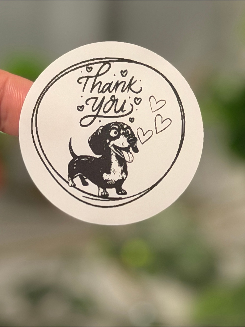 Cute Dachshund Thank You Stickers 200 Round Labels for Small Business Orders - Picture 8 of 10